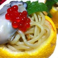 焼酎で乾杯★ゆず風味 オイスター焼きそば 料亭風　マルちゃん焼そばお酒によく合うレシピコンテスト