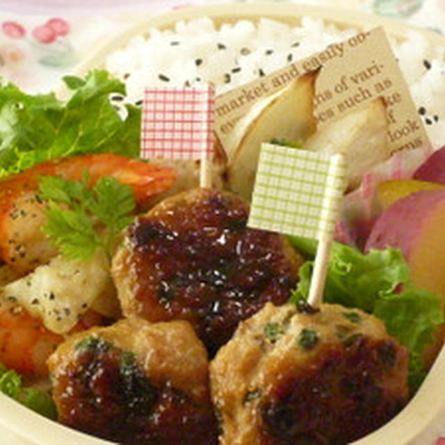 お葱たっぷり！コロコロつくね弁当