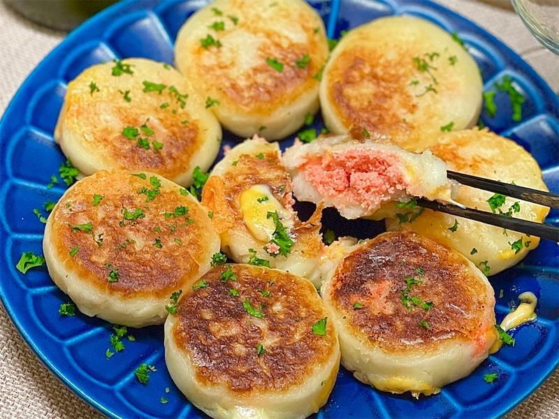 【レシピ】とろーりチーズの♬明太じゃがいも餅♬