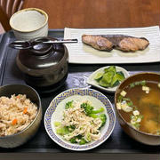 5.19【お家ごはん・夜】鰤照り焼き・中華和え・茶碗蒸し❣️ﾃﾞｽ。休肝日‼️