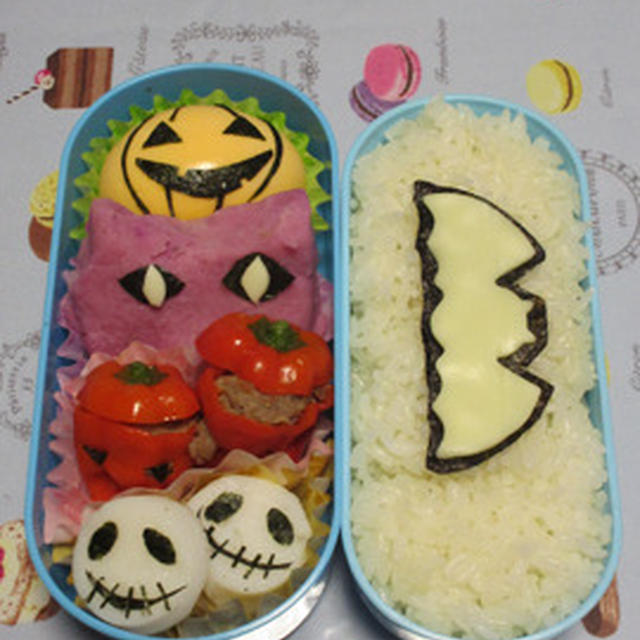 ハロウィン弁当２０１５　卵でジャック・オ・ランタン