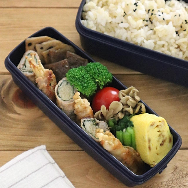 【#高校生弁当】えのきと青じその豚巻き弁当♪