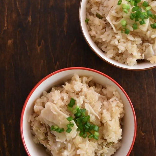 マイナビニュースでの連載更新しました♪炊飯器で作る! - 簡単「餃子の炊き込みごはん」