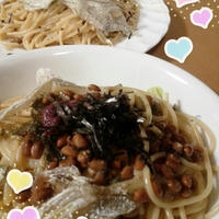 梅なっとろろパスタのれしぴ