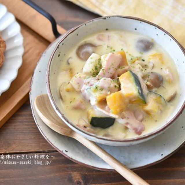 かぼちゃのクリーム煮レシピ♪Nadiaさんトップページ掲載