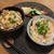”親子丼とそうめんバチ”のやっつけ晩ご飯　と　トラノオの花♪