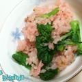 菜の花と桜海老の炊き込みご飯