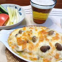 裏技でおいしさｕｐ 海老としめじのグラタン