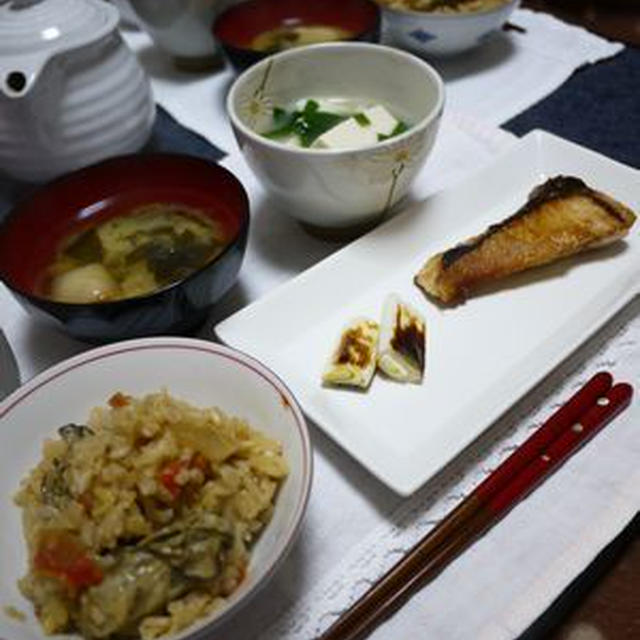 牡蠣の炊き込みご飯