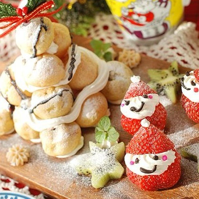 セブンプレミアムの１００円袋菓子で作る♡簡単可愛いX'masケーキ