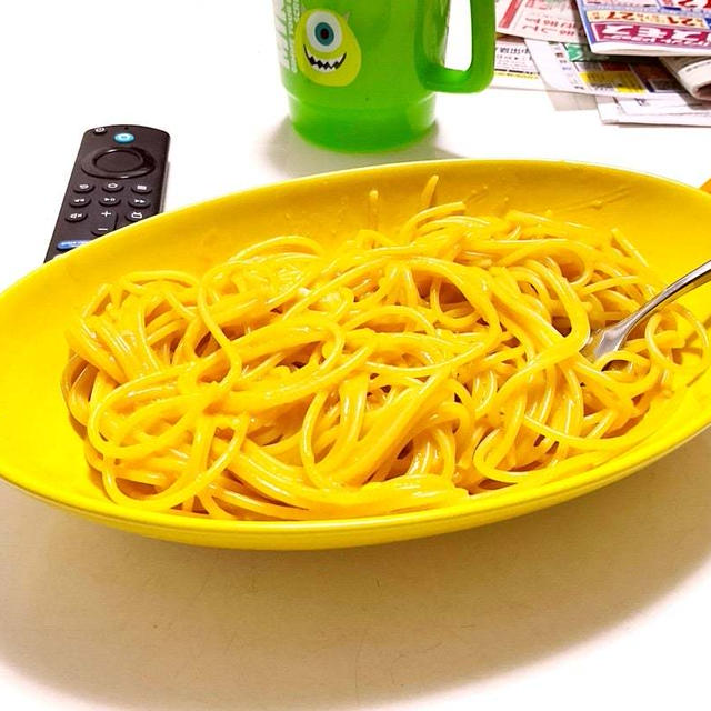 卵かけパスタ（リュウジのバズレシピより）