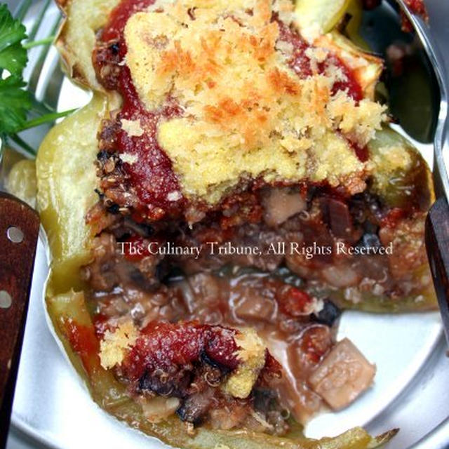 Quinoa Stuffed Peppersキノア詰めグリーンペッパー
