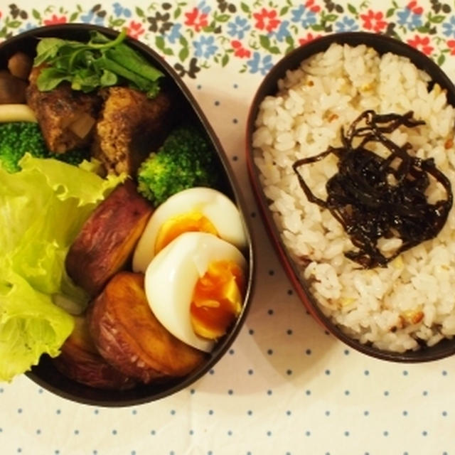ハンバーグが見えないお弁当