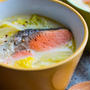 【レシピ】鮭と白菜の豆乳スープ