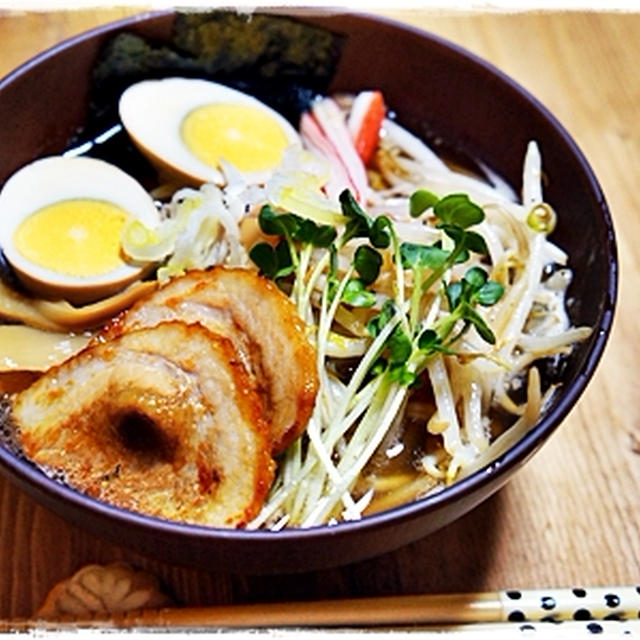 ■本日のおうち中華は自慢の喜多方ラーメン♪( ･ω･)ﾉ■