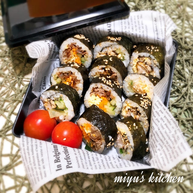2種類キンパのお弁当