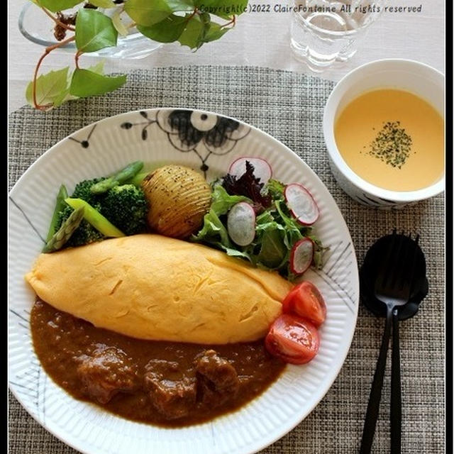 オムカレー！で、ワンプレート♪