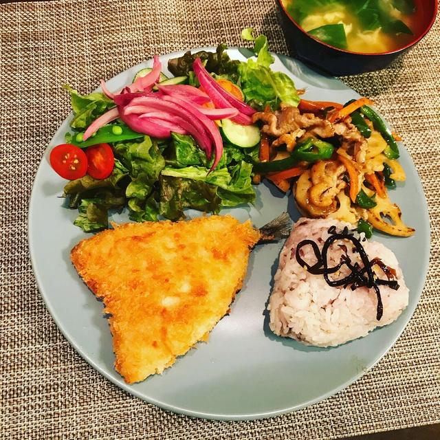 アジフライ定食
