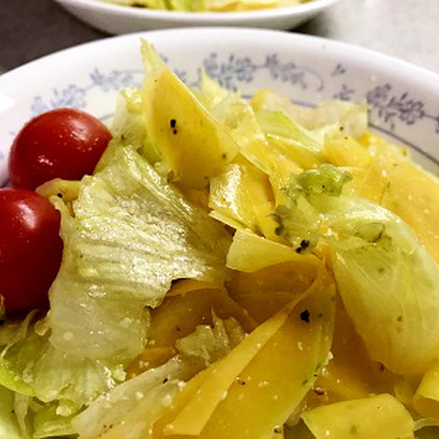 生でバターナッツかぼちゃのサラダ＆ランチのきし麺♪