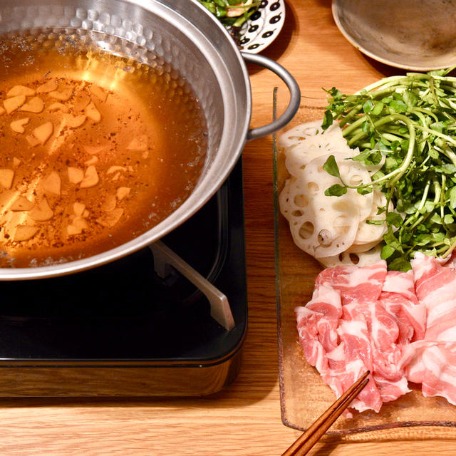 豚肉とクレソンの鍋