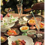 魚介の味噌トマト煮込み。　と　二人クリスマスの献立。