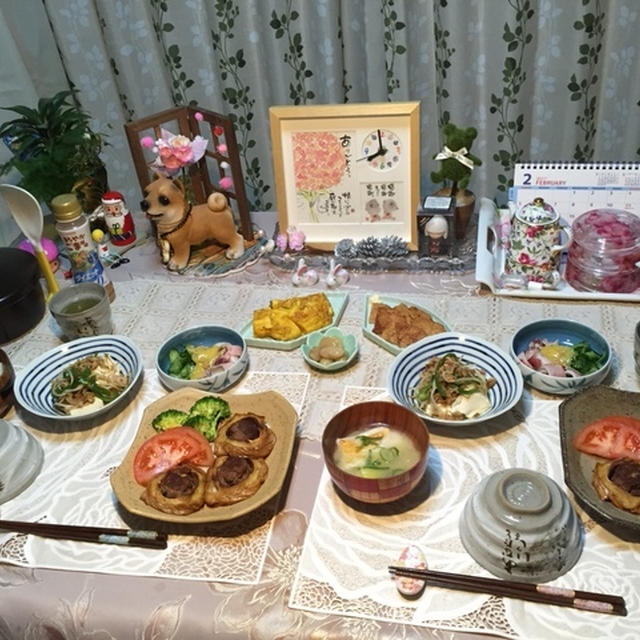 車麩のステーキ&豆腐の野菜とシーチキンソースがけ