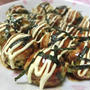 海苔が香ばしい♪　たこは入ってないよ☆　キャベツだけのたこ焼き風　
