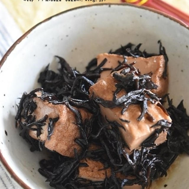 レンジで簡単♪ひじきと厚揚げ豆腐のうま煮