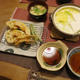 天ぷら＆豆乳湯豆腐　と　ギョリュウばいの花♪
