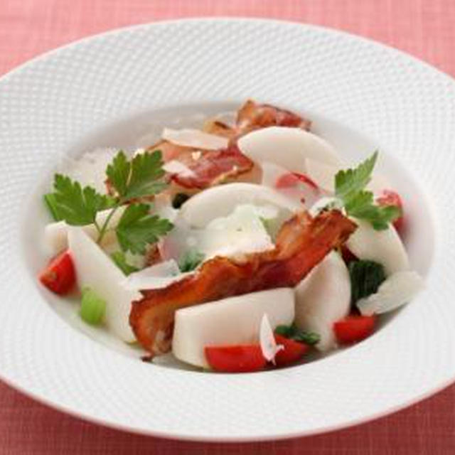 【3月の旬野菜レシピ】食感を楽しむ簡単サラダ♪カブとカリカリベーコンのサラダ　