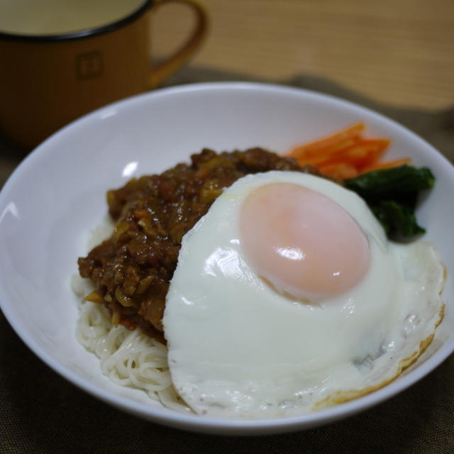 ミツカン追いがつおつゆ★和風キーマカレー素麺　＊レシピ有＊