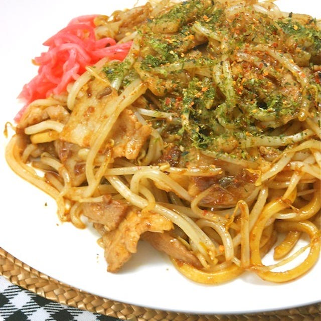 作ってみました！もちもち太麺と濃厚ソースが美味しい〜なみえ焼きそば。