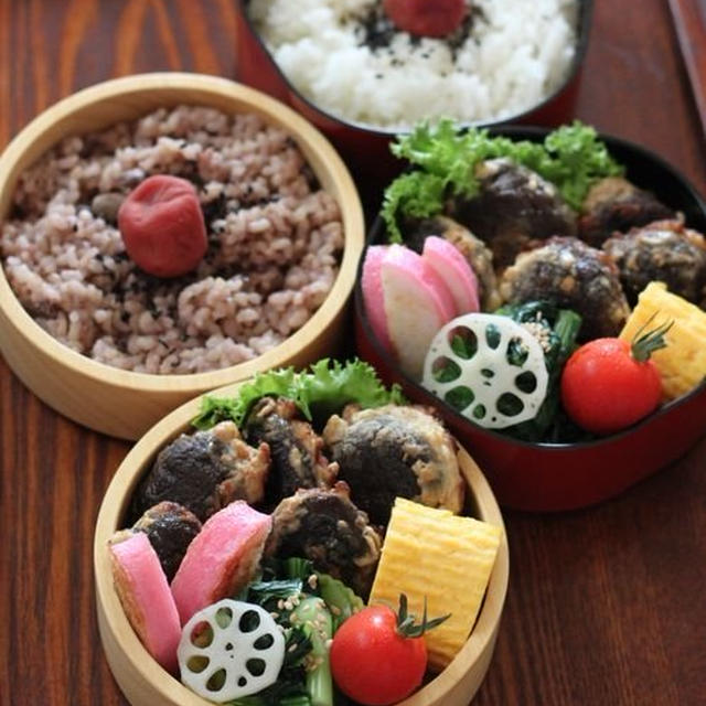 椎茸つくね弁 ✿ 今が旬！黒カジキの刺身♪