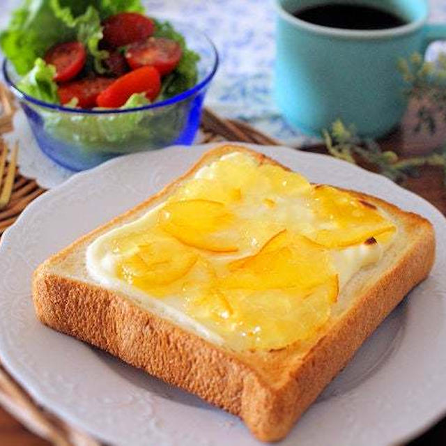 ご褒美♡チーズケーキ風トースト・簡単　時短　節約　レシピ　