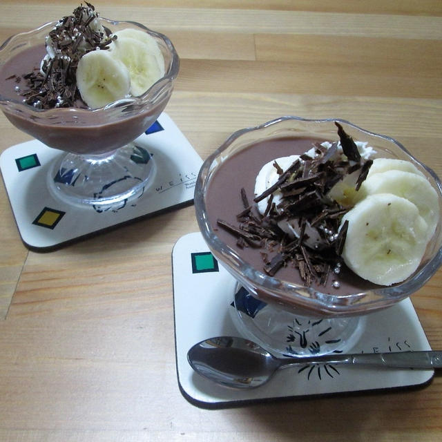 溶かして混ぜて冷やすだけ~♪ のチョコプリン