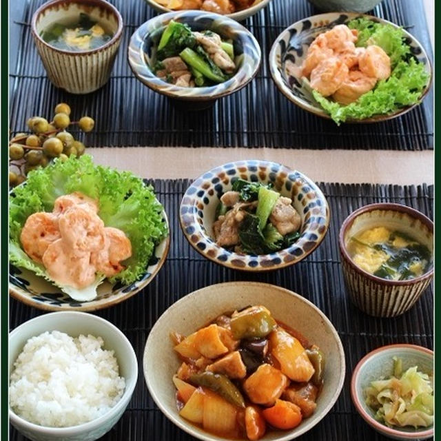 酢豚！海老マヨ！で、おうち中華♪