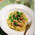 香ばしゴマと黒胡椒♪　菜の花とチキンのパスタ