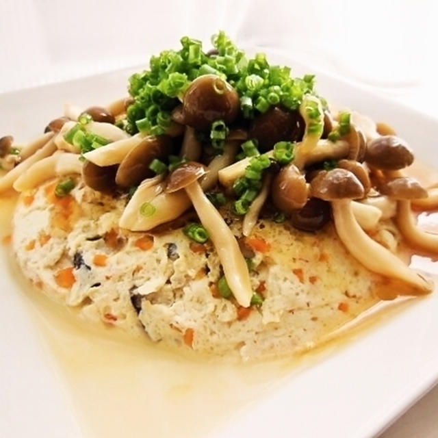 きのこたっぷり！レンジで10分彩り豆腐～ステキナース研究所より