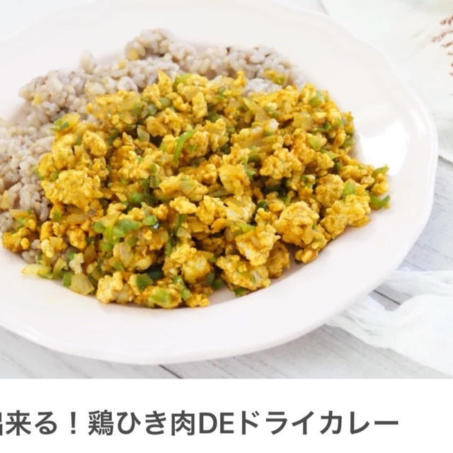 ランチで困ったらこれ！すぐ出来る！鶏ひき肉でドライカレー！