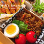 やってみたかった♡セリアの使い捨てランチボックスで＊らっくらくドライカレー弁当♡