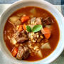 大麦と牛肉の野菜スープ　トレーダージョーズのオーガニックオレガノ　Beef & Barley  Soup