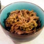 山椒の香る塩麹入り牛焼肉丼