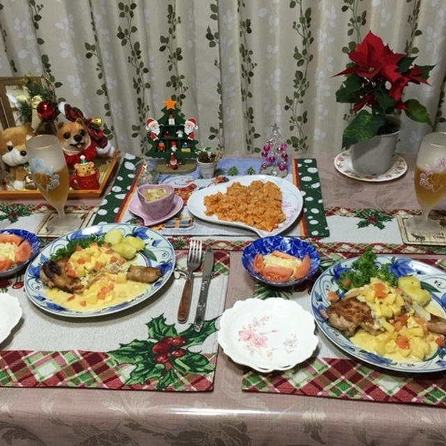 ノルマンディー風チキンでクリスマスディナー