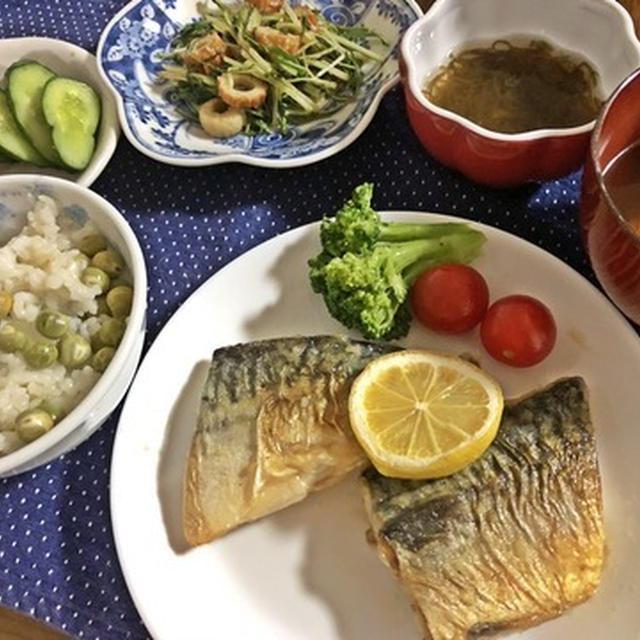 サバのレモン煮　＆　パティスリーJOUIRのいちごロール