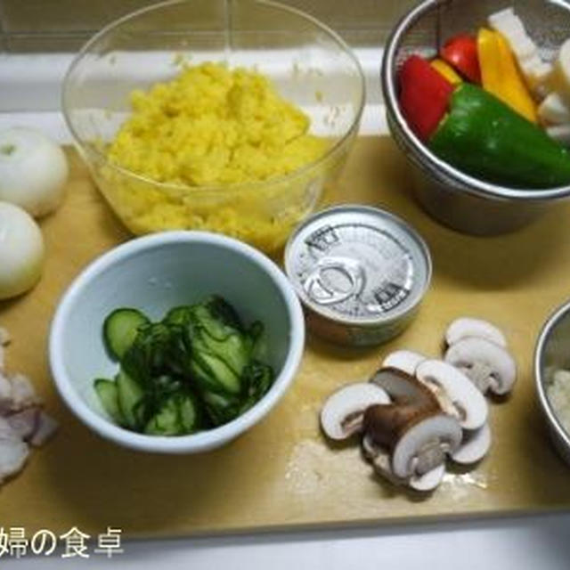 いんかのめざめで春色ポテトサラダ♪