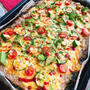 【低糖質ピザ】ハンバーグピザ(動画レシピ)/Ground meat pizza.