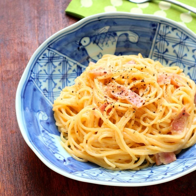 おだしでコク旨☆ワンポットパスタの和風カルボナーラ