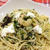 ほうれん草とクリームチーズ で ジェノベーゼ風パスタ