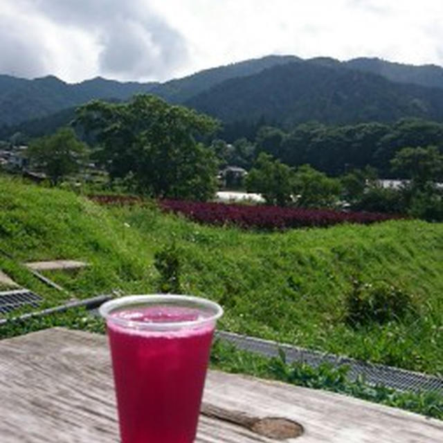 私のお気に入り　大原の風景と紫蘇ジュース