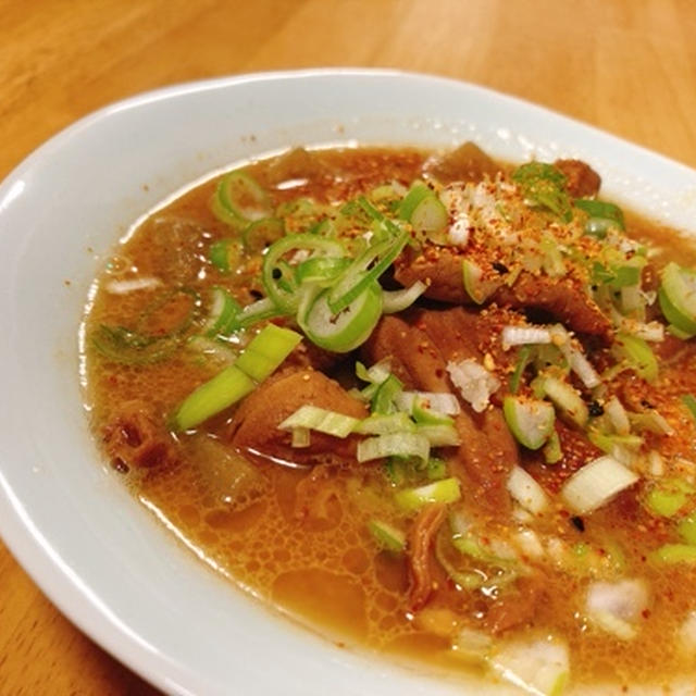 もつ煮で一杯！
